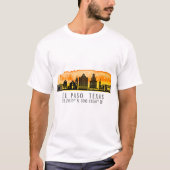 El Paso Skyline Latitude en Longitude Latte T-shirt (Voorkant)