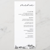 El Paso Skyline Modern huwelijksdiner Menu (Voorkant)