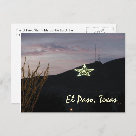El Paso Star Briefkaart (Voorkant / Achterkant)