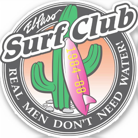 El Paso Surf Club Sticker (Voorkant)