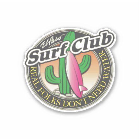 El Paso Surf Club UNISEX Sticker (Voorkant)