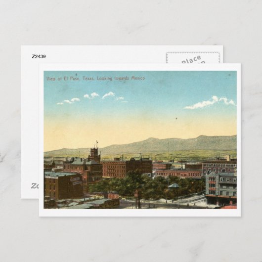 El Paso, Texas 1909 Briefkaart (Voorkant / Achterkant)
