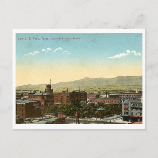 El Paso, Texas 1909  Briefkaart (Voorkant)