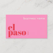 El Paso Texas bedrijf Visitekaartje (Voorkant)