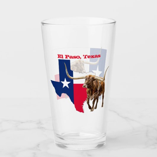 El Paso, Texas, Beer Glass Glas (Voorkant)