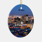 El Paso, Texas bij nacht Keramisch Ornament (Rechts)