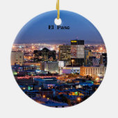 El Paso, Texas bij nacht Keramisch Ornament (Achterkant)