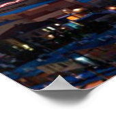 El Paso, Texas bij nacht Poster (Hoek)