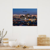 El Paso, Texas bij nacht Poster (Keuken)
