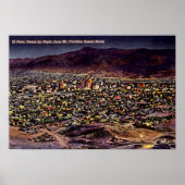 El Paso, Texas Birdseye Night 1940 Poster (Voorkant)