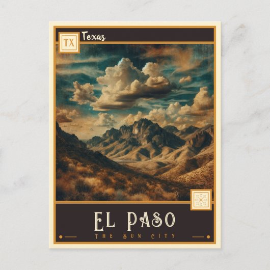 El Paso, Texas |  Briefkaart (Voorkant)