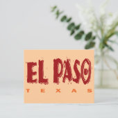 EL PASO, TEXAS BRIEFKAART (Staand voorkant)