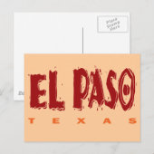 EL PASO, TEXAS BRIEFKAART (Voorkant / Achterkant)