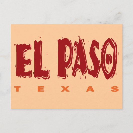 EL PASO, TEXAS BRIEFKAART (Voorkant)