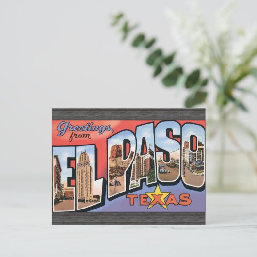 El Paso Texas Briefkaart (Staand voorkant)