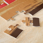 El Paso Texas Cartoon Desert Vintage Travel Legpuzzel (Zijkant)