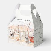 El Paso Texas City Scape Waterverf bruiloft Bedankdoosjes (Voorkant Zijde)