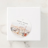 El Paso Texas City Scape Waterverf bruiloft Bedankjes Labels (In situ)