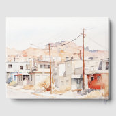 El Paso Texas City Scape Waterverf bruiloft Gastenboek (Achterkant)