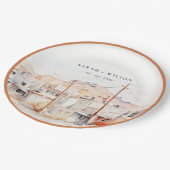 El Paso Texas City Scape Waterverf bruiloft Papieren Bordje (Gekanteld)