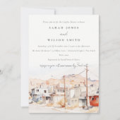 El Paso Texas City Scape Waterverf Koppels Douche Kaart (Voorkant)