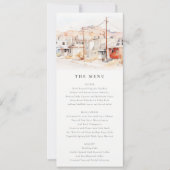 El Paso Texas City Scape Wedding Menu Kaart (Voorkant)