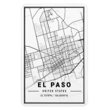 El Paso Texas City Travel City Map