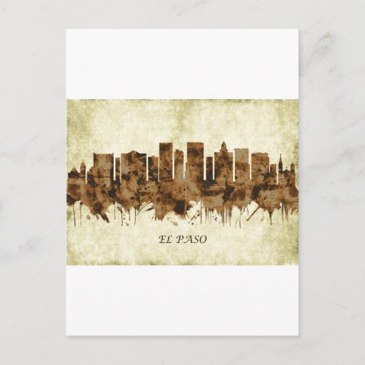 El Paso Texas Cityscape Uitnodiging Briefkaart (Voorkant)