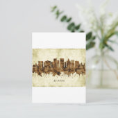 El Paso Texas Cityscape Uitnodiging Briefkaart (Staand voorkant)