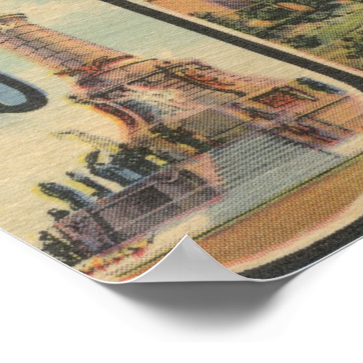 El Paso, Texas - Ciudad Juarez Poster (Hoek)