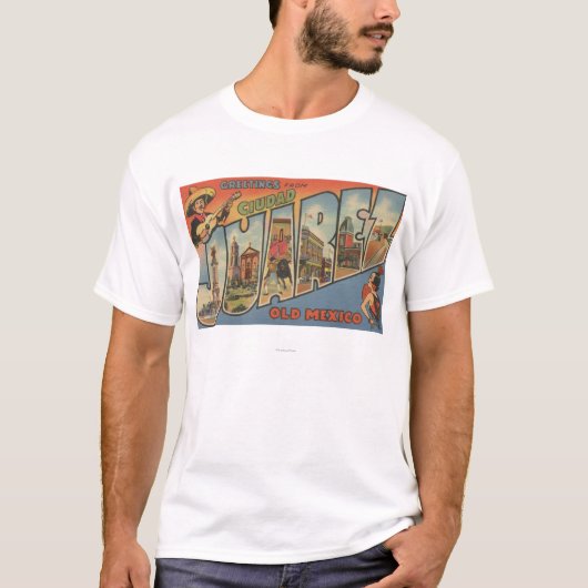El Paso, Texas - Ciudad Juarez T-shirt (Voorkant)