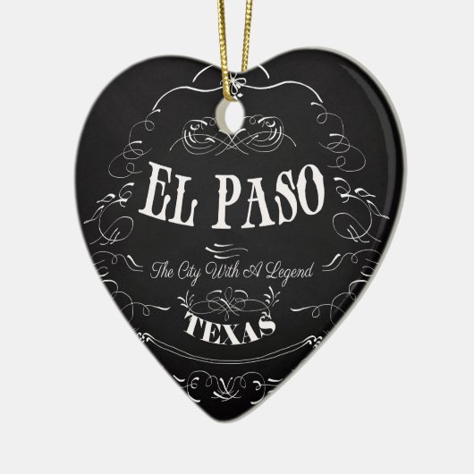 El Paso, Texas - De stad met een Legend Keramisch Ornament (Links)