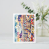 El Paso Texas Famous Travel Places waterverf Briefkaart (Staand voorkant)