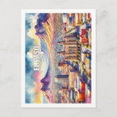 El Paso Texas Famous Travel Places waterverf Briefkaart (Voorkant)