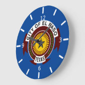 El Paso (Texas) flag Large Clock Grote Klok (Hoek)