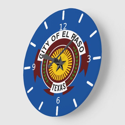 El Paso (Texas) flag Large Clock Grote Klok (Hoek)