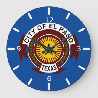 El Paso (Texas) flag Large Clock Grote Klok
