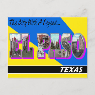 El Paso Texas Grote letter Briefkaart
