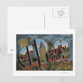 El Paso, Texas, grote letterscènes Briefkaart (Voorkant / Achterkant)