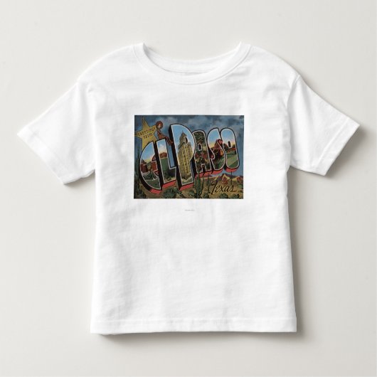 El Paso, Texas, grote letterscènes Kinder Shirts (Voorkant)