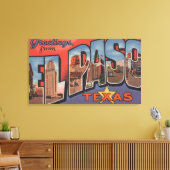 El Paso, Texas, grote lettertjes 2 Canvas Afdruk (Insitu (Woonkamer))