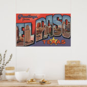 El Paso, Texas, grote lettertjes 2 Poster (Keuken)