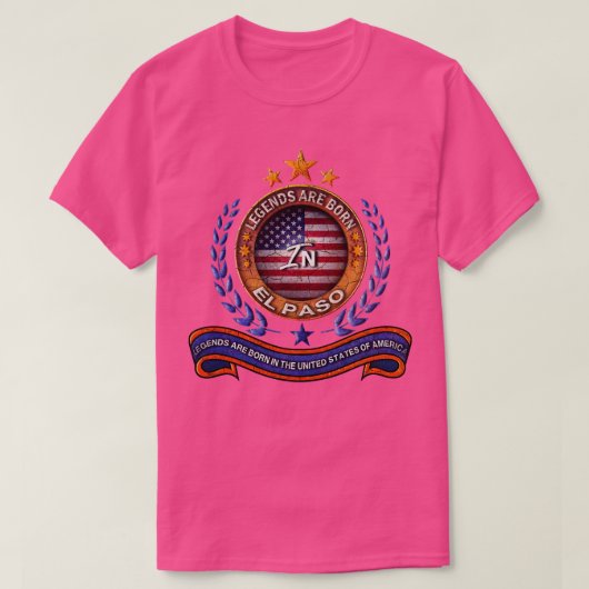 El Paso Texas Legends en Amerikaanse vlag T-shirt (Design voorkant)