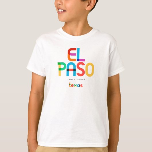 El Paso Texas Mid Century, Pop Art, T-shirt (Voorkant)