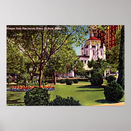El Paso, Texas Plaza 1940 Poster (Voorkant)
