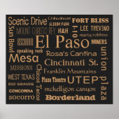 El Paso, Texas Poster (Voorkant)