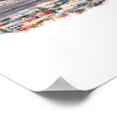El Paso Texas Poster, Aquarel, Op Maat Poster (Hoek)