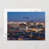 El Paso, Texas 's Nachts Briefkaart (Voorkant / Achterkant)