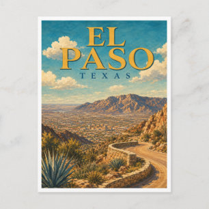 El Paso Texas Scenic Drive GeoSaga Briefkaart