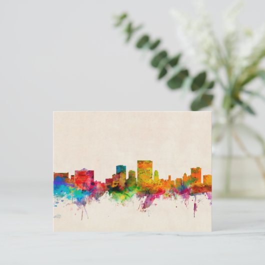 El Paso Texas Skyline Cityscape Briefkaart (Staand voorkant)